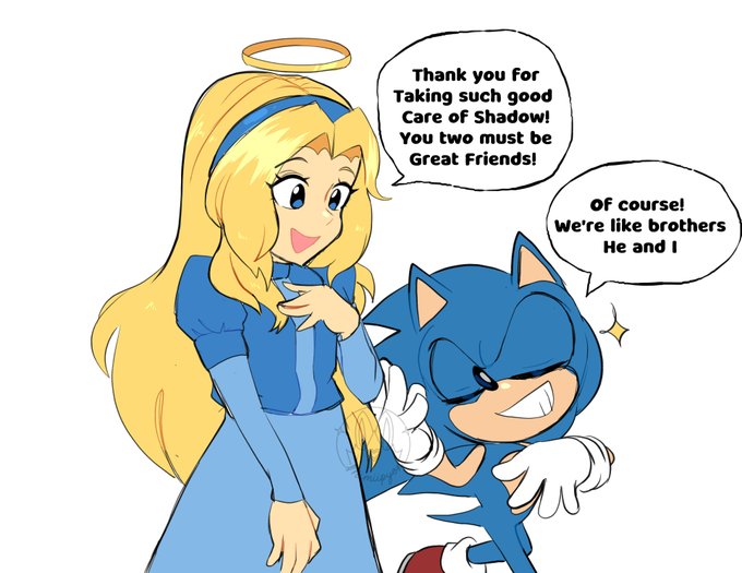 Maria's Happy Shadow made Friends 🤓
--
#sonicthehedgehog #shadowthehedgehog 