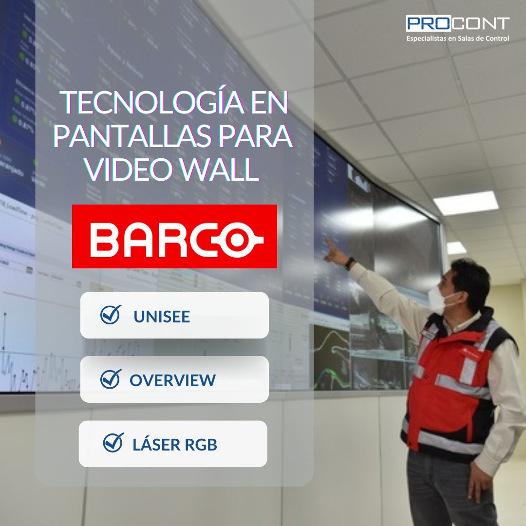 Procont_sac's tweet image. @Barco , una empresa destacada en la fabricación de soluciones en videowall de primera calidad, proporciona soluciones para salas de control, entornos corporativos y espacios públicos. ttps://acortar.link/jzXSMY
#saladecontrol #centrodecontrol #centrodemonitoreo  #videowall