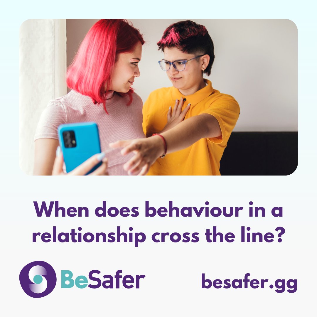 Does your partner check your phone all the time? That's not ok! Healthy relationships are built on trust &amp; respect, not jealousy &amp; control. If your relationship feels off email askbe@safer.gg, call 721999 or see besafer.gg for more info #HealthyRelationships #support