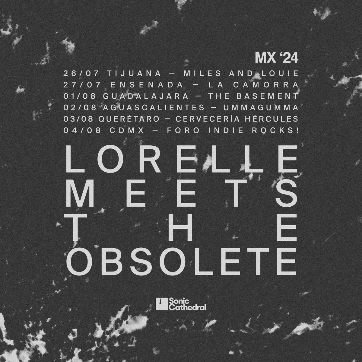 ¡Ya casi nos vemos!

26/07 Tijuana — Miles and Louie
27/07 Ensenada — La Camorra
01/08 Guadalajara — The Basement
02/08 Aguascalientes — Ummagumma
03/08 Querétaro — Cervecería Hércules
04/08 Ciudad de México — Foro Indie Rocks

Boletos en: linktr.ee/obsoletelorelle