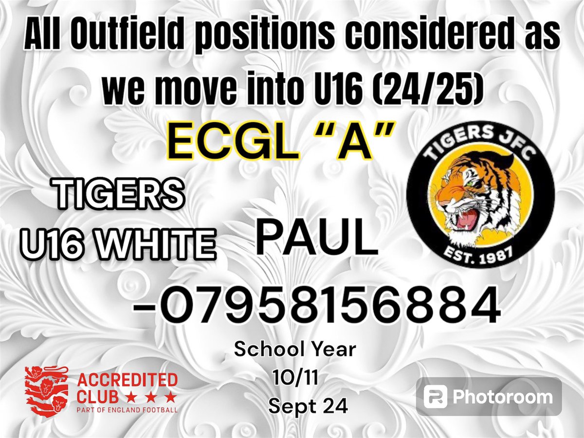 Paul Vincent - 07958156684
Looking to add 1 or 2 more to an already strengthened side for 24/25. 
Drop me a massage or give me a call. 
Thank you.