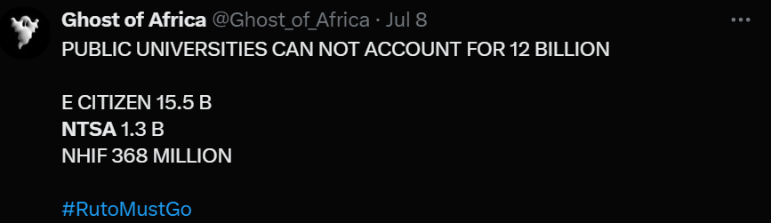 EcEssie's tweet photo. I haven't been keen on who is being hated or loved because I joined this course to fight corruption and mismanagement of public funds
#RutoMustGo #BabaMustGo
#KomeshaUfisadi https://t.co/xsRQUj9EQ6