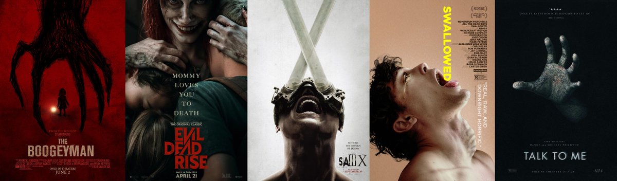 Cover your eyes, the nominees for Best Horror Movie Poster of 2023 are here - impawards.com/2023/nominees_…