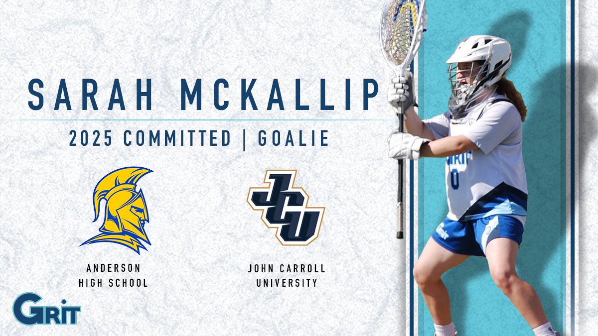Congratulations to Sarah McKallip on her commitment to JOHN CARROLL UNIVERSITY!

#PlayGRITLax