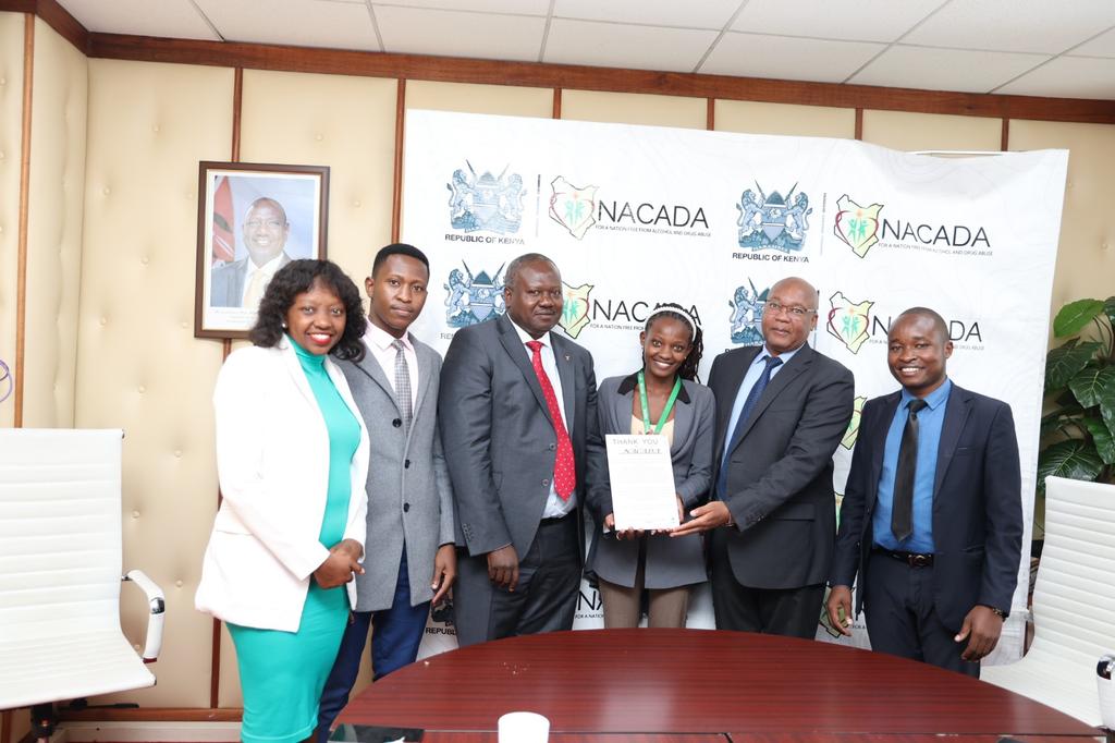 EngMason1's tweet photo. In collaboration with our patron @charlruto , today we showed our gratitude and  appreciation to NACADA for its unwavering support to the youth For a Nation Free from Drug Abuse. NACADA is a very remarkable partner to  @MUSA_makueni017 as we work towards achieving our objectives. https://t.co/S1vM5y1fdP