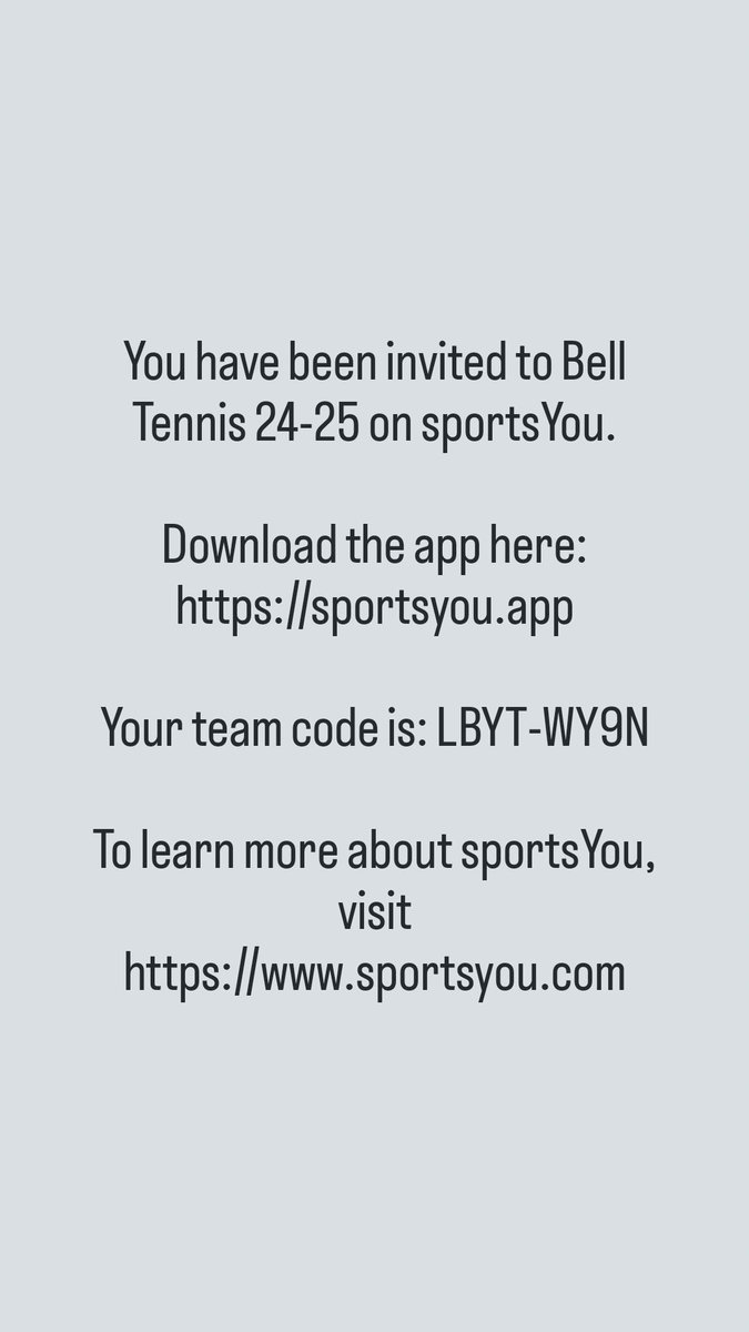 All Bell Players and Parents, Please Download the SportsYou app. Coach Folse will be communicating with everyone thru there
