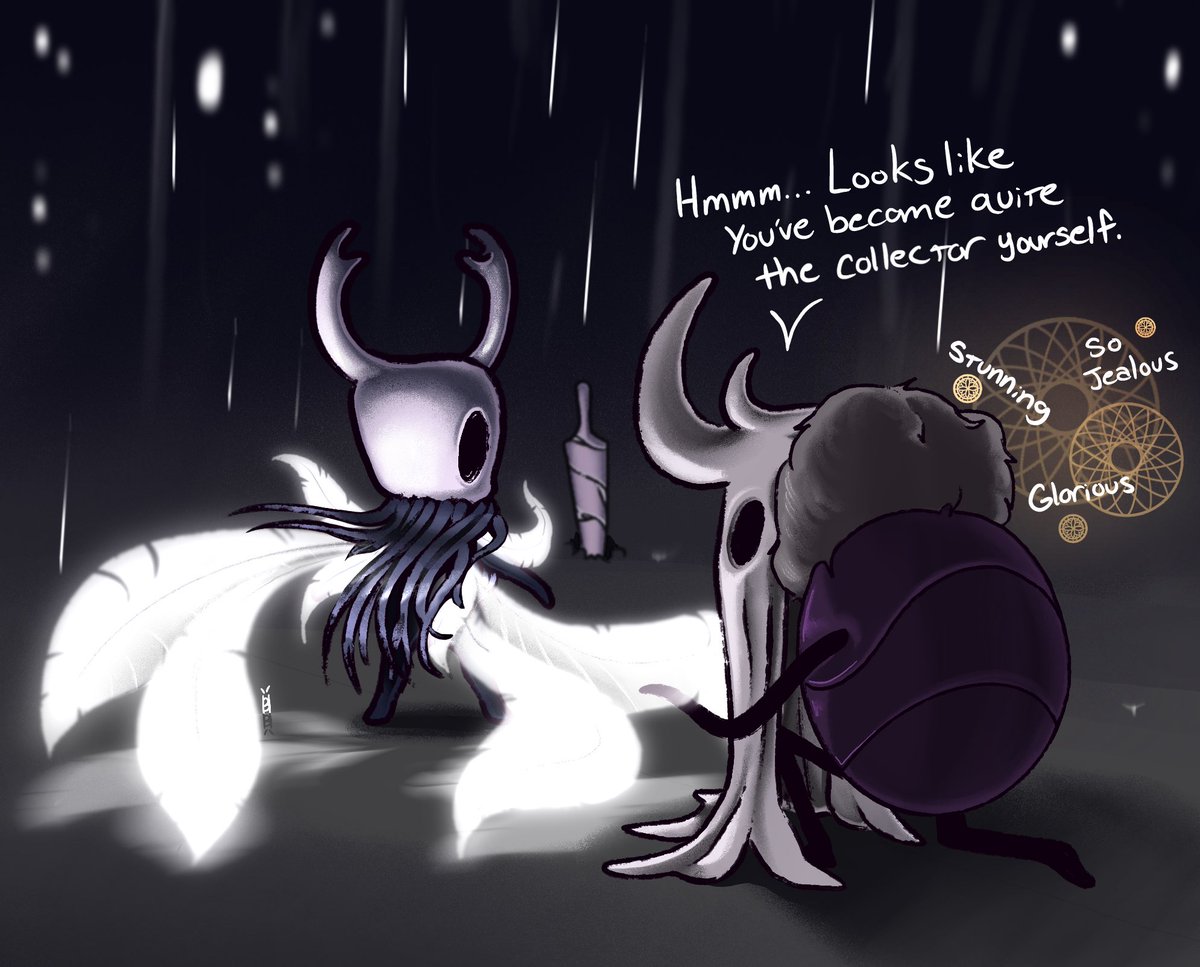 Karatecake69's tweet photo. Love the Collectors voice so much #hollowknight #hollowknightfanart https://t.co/TMm13erQ5r