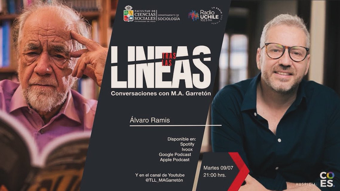 [<a href="/TLL_MAG/">Tras las Líneas, con Manuel Antonio Garretón</a> ] Invitamos a seguir la conversación de esta semana.
Álvaro Ramis (Dr. en Ética y Democracia, Profesor y Rector de la Universidad Academia de Humanismo Cristiano) y Manuel Antonio Garretón conversan en este episodio sobre Democracia en Chile. Hoy por <a href="/uchileradio/">Radio Universidad de Chile</a>