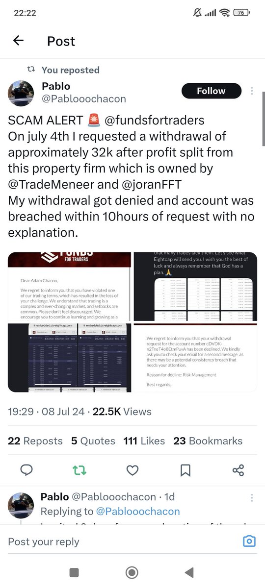 Trader tweet media