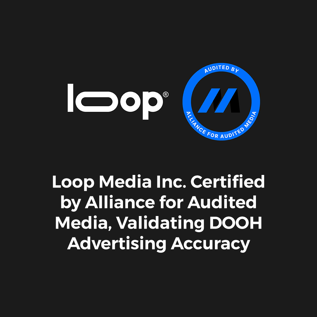 .<a href="/loopforbusiness/">Loop For Business</a> has earned certification from the <a href="/auditedmedia/">AAM</a>, confirming the accuracy and compliance of its digital out-of-home (#DOOH) #advertising platform. This certification validates Loop Media’s adherence to industry standards for ad delivery, impression measurement,