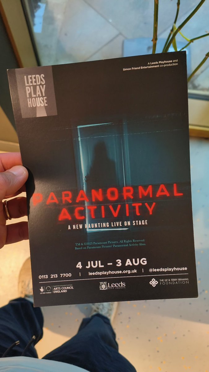 pauldrurybradey's tweet image. 09.07.24  -  haunting night at @LeedsPlayhouse tonight for the brand new #ParanormalActivity show..

.. no spoilers (!) 

Directed by #Punchdrunk's Felix Barrett, it's a uniquely imaginative and deeply unsettling retelling of the hit film. #uktheatre #premiere