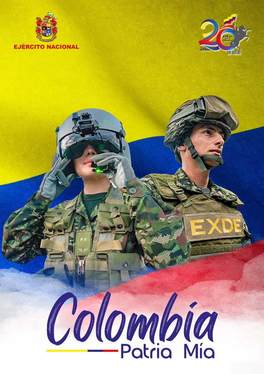 Ejercito_Div1's tweet photo. 🎉 Celebremos nuestra independencia, este 20 de julio ven y únete al desfile militar. Juntos, rendimos homenaje a nuestra patria y reafirmamos el orgullo de ser colombianos. #ColombiaPatriaMía https://t.co/sAOlblSsEx