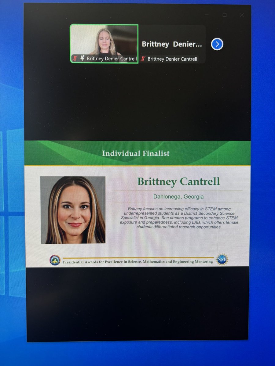 leeanne_rice's tweet photo. Incredibly proud of our very own @DrBrittCantrell! She is a finalist for the Presidential Awards for Excellence in Science, Mathematics, and Engineering Mentoring. The only rep from GA &amp; 1 of 3 finalists not at a university! @FCSTandL @FCSchoolsGA @PAESMEM #wedoscience https://t.co/QnCZfJqqOJ