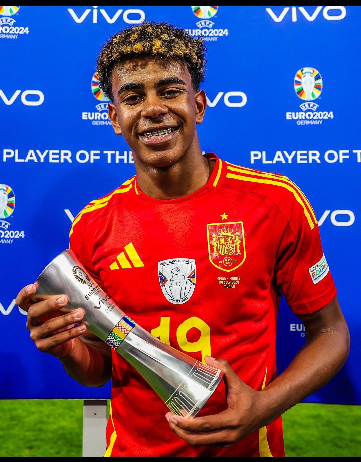 Malinator001's tweet photo. 🚨🥇 UEFA Man of the Match for Spain vs France: Lamine Yamal. 🇪🇸
#LamineYamal 
#spain 
#ARMYDAY 
#loveislandusa 
#UEFA2024 https://t.co/0nTqtCz5Vt