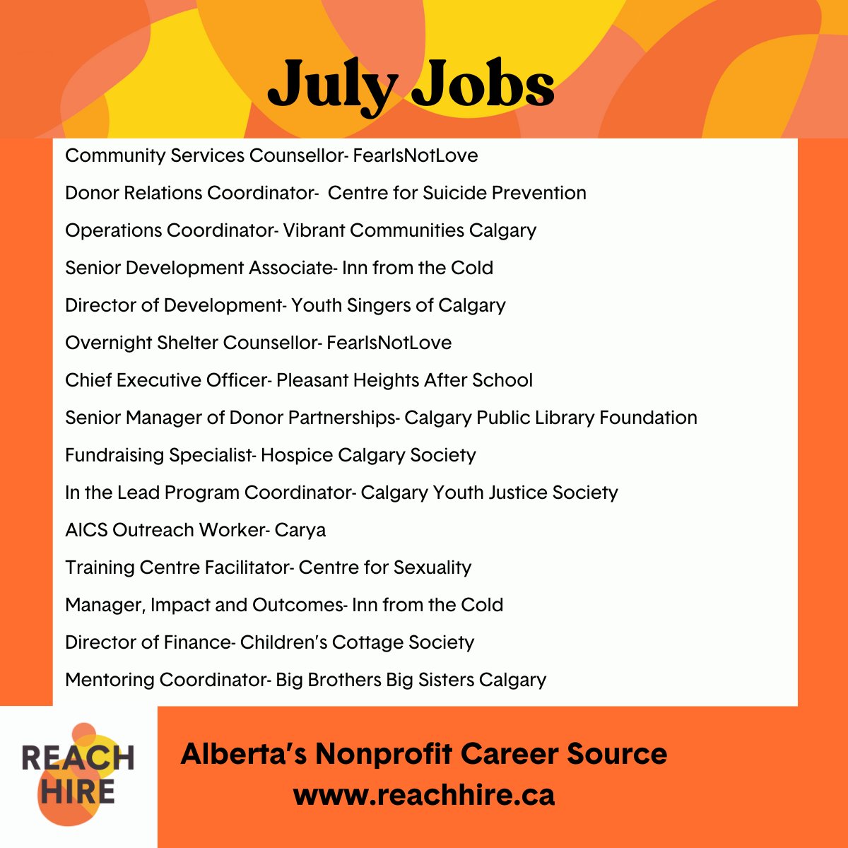 Reach Hire is Alberta's nonprofit career source. Find meaningful paid work or post a job and find the perfect candidate. reachhire.ca 
#yycjobs