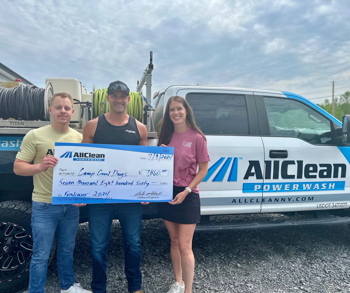 Today, <a href="/AllCleanNY/">All Clean Power Wash LLC</a> presented us with a generous donation from their fundraising initiative, "Washing with a Purpose"!

Thank you, All Clean Power Wash, for making a difference in the lives of those we serve! We are extremely grateful for your incredible generosity &amp; support! 💙