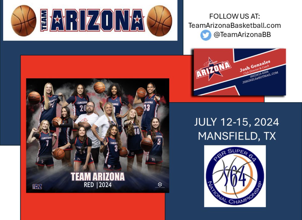 Team Arizona BB (@teamarizonabb) on Twitter photo Team Arizona Red Girls 17u are in the LSU Division of the <a href="/PBRhoops/">Premier Basketball</a> PBRS64. These girls can go ๐ฅ See Game Schedule here:
basketball.exposureevents.com/215443/super-6โฆ Team Arizona Red Girls 17u are in the LSU Division of the <a href="/PBRhoops/">Premier Basketball</a> PBRS64. These girls can go ๐ฅ See Game Schedule here:
basketball.exposureevents.com/215443/super-6โฆ