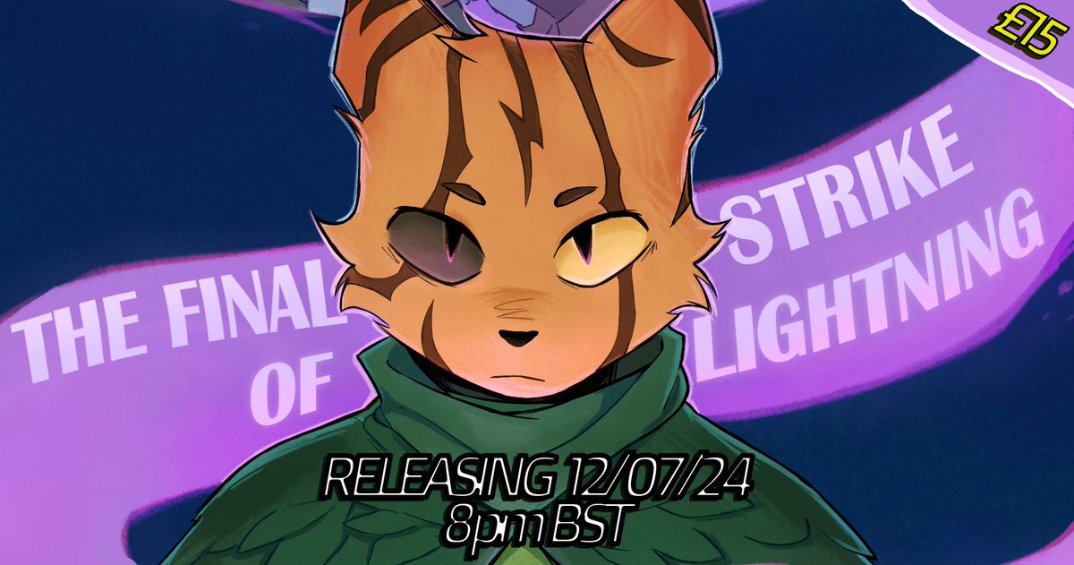 ⚡️THE FINAL STRIKE OF LIGHTNING
a #NoDice origin story by... me!

RELEASING THIS SATURDAY at 8pm BST

INCLUDES:
- 17k word-long story
- 1h 30m audio version with me narrating, music, and ambiance!
- Map of Stripe's clan
- a good time and probably lots of tears