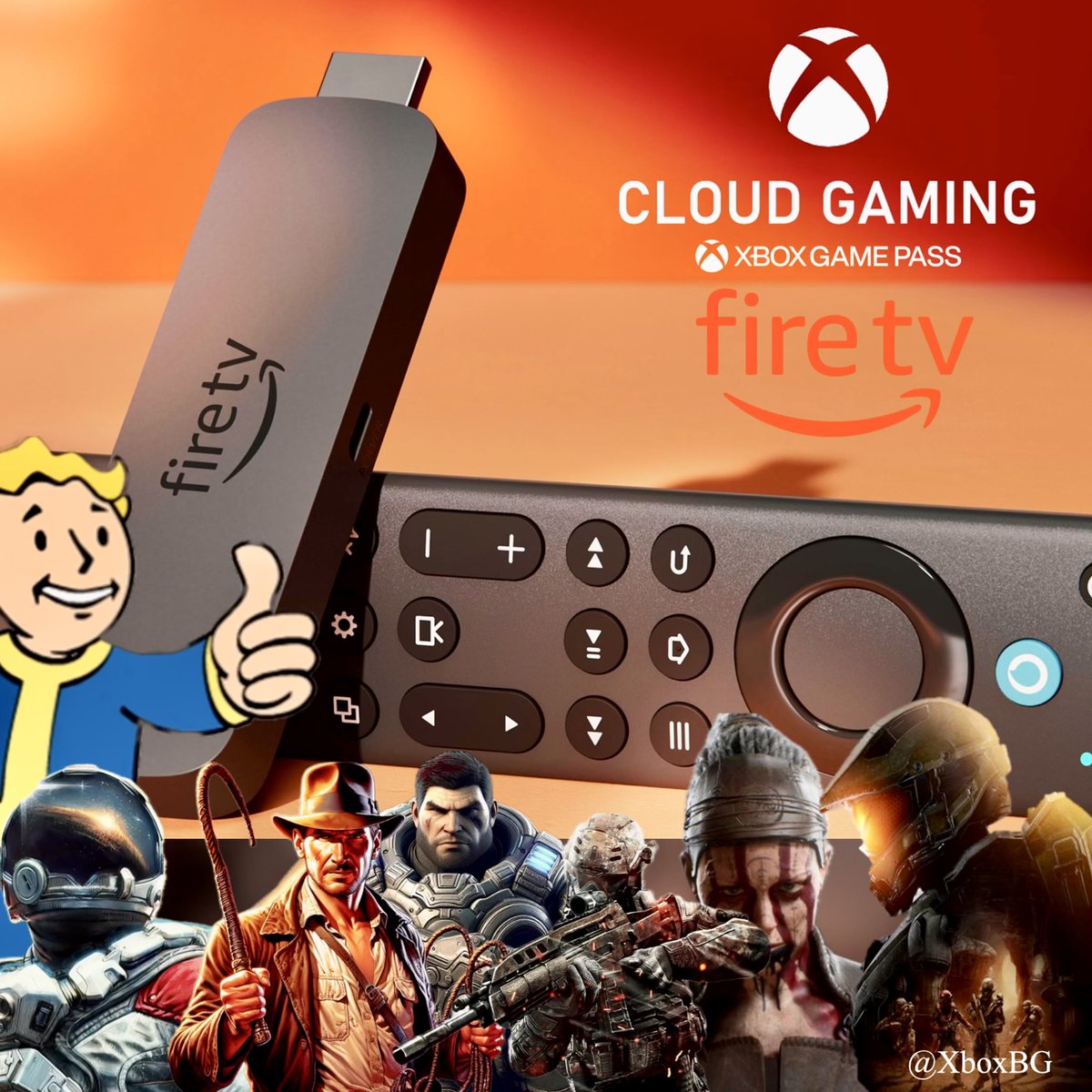 xboxBG's tweet photo. #Xbox #XCloudGaming app available now on the Fire TV Stick 4K Max (2023) and Fire TV Stick 4K (2023) For people new to console gaming, or for those looking for another way to play.🫡 https://t.co/TfpTszYaNu