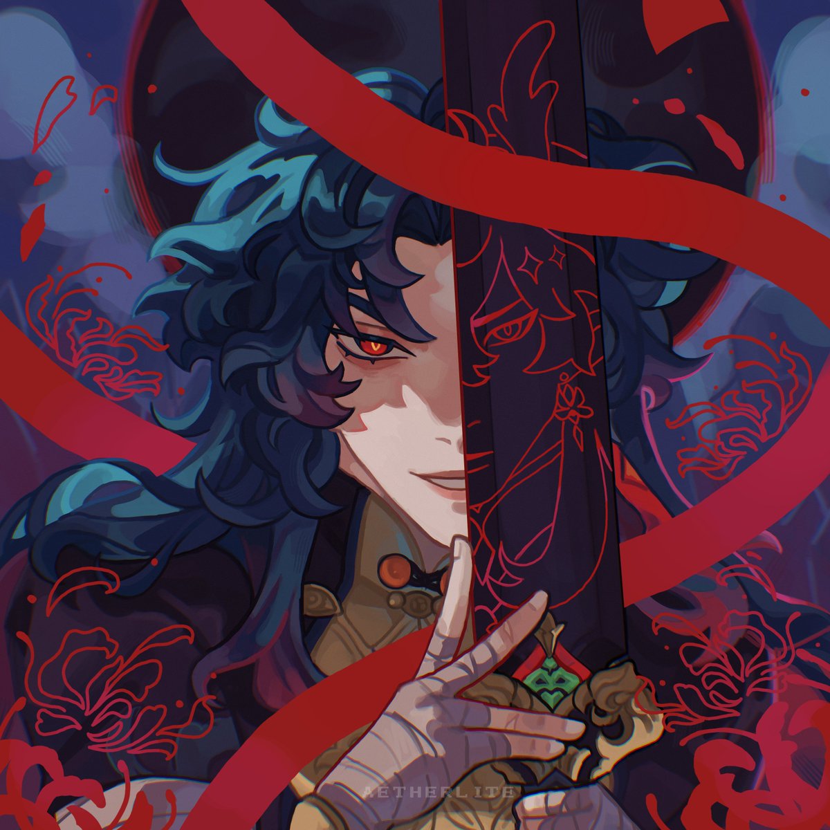 aetherlites's tweet image. Hello #PortfolioDay!
I'm Misha, an illustrator with a background in game design and character art! I love creating work inspired by fantasy, games, and the occasional horror ✨