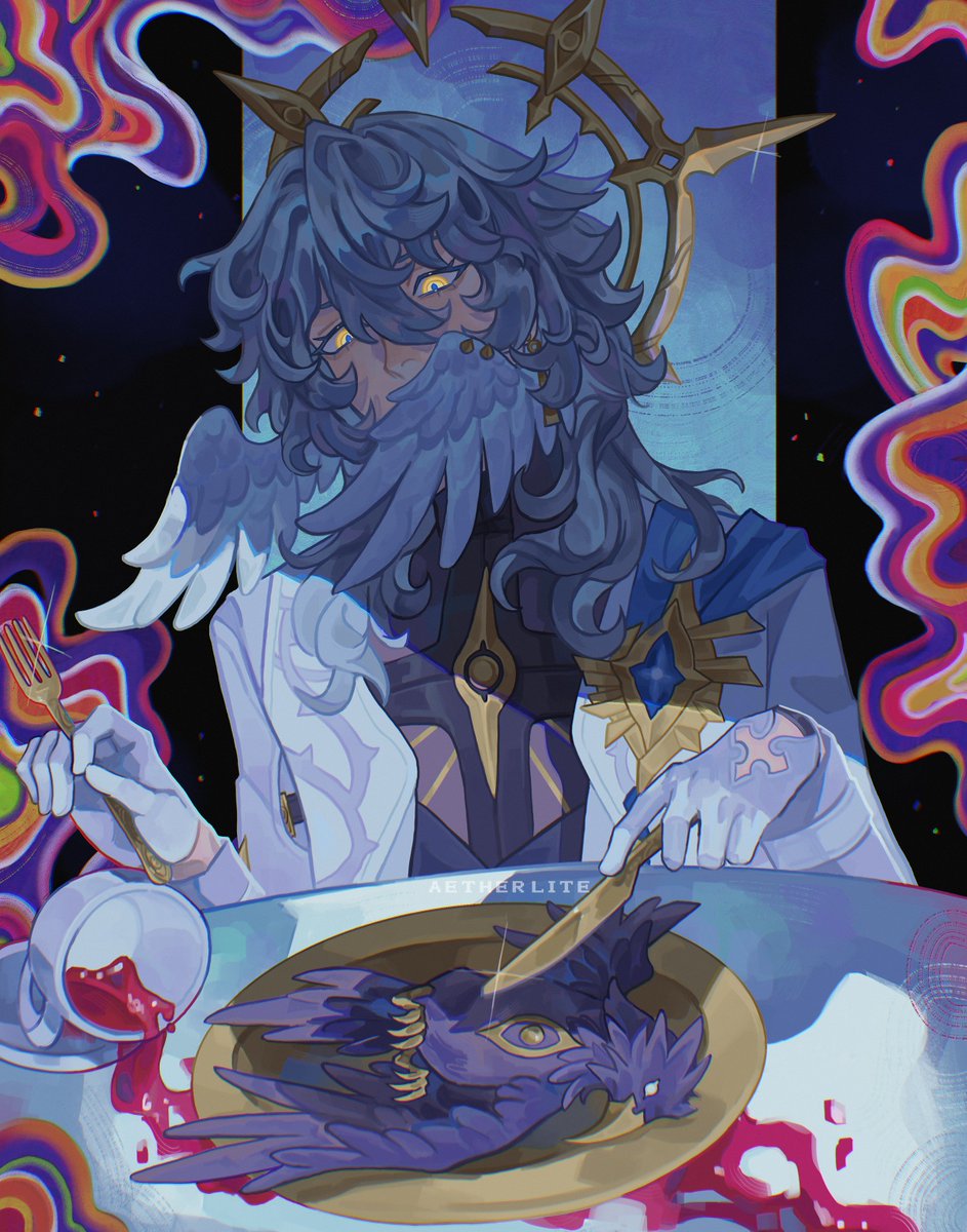 aetherlites's tweet image. Hello #PortfolioDay!
I'm Misha, an illustrator with a background in game design and character art! I love creating work inspired by fantasy, games, and the occasional horror ✨
