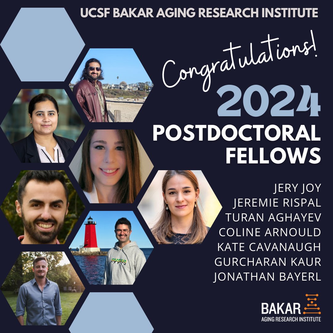 UCSF Bakar Aging Research Institute (@ucsfaging) on Twitter photo We're excited to announce our recipients of the BARI postdoctoral fellowships! Congrats <a href="/JonathanBayerl/">Jonathan Bayerl</a> <a href="/TuranAghayev/">Turan Aghayev</a> <a href="/ColineArnould1/">Coline Arnould</a> <a href="/JeremieRispal/">Rispal Jérémie</a>, Jery Joy, Kate Cavanaugh, and Gurcharan Kaur! We're excited to announce our recipients of the BARI postdoctoral fellowships! Congrats <a href="/JonathanBayerl/">Jonathan Bayerl</a> <a href="/TuranAghayev/">Turan Aghayev</a> <a href="/ColineArnould1/">Coline Arnould</a> <a href="/JeremieRispal/">Rispal Jérémie</a>, Jery Joy, Kate Cavanaugh, and Gurcharan Kaur!