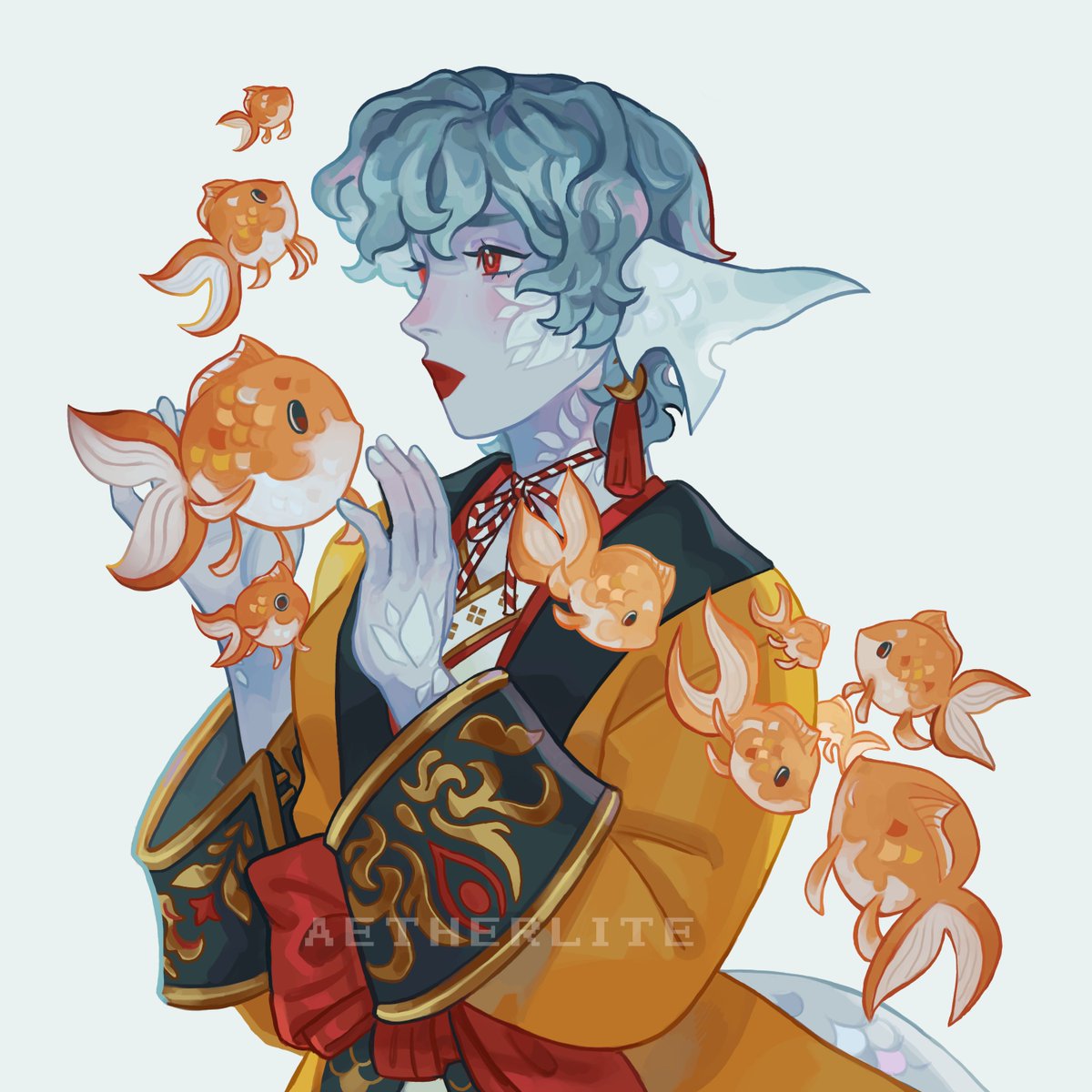 aetherlites's tweet image. Hello #PortfolioDay!
I'm Misha, an illustrator with a background in game design and character art! I love creating work inspired by fantasy, games, and the occasional horror ✨
