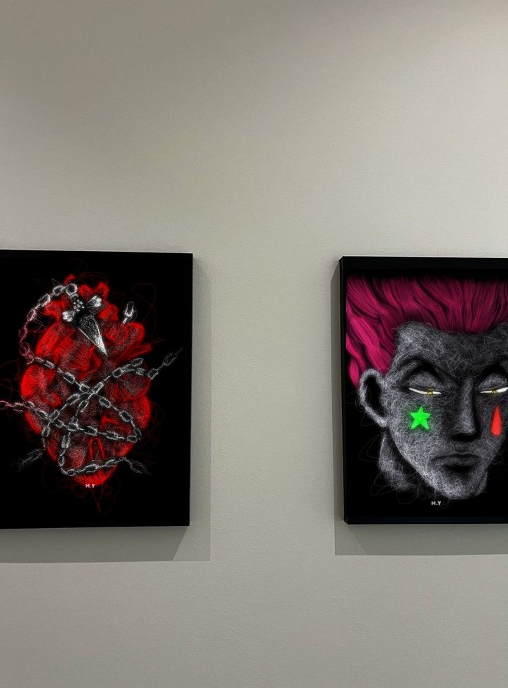 AveHaroun's tweet photo. Never thought my drawings will look this good on a wall! https://t.co/JWvymduvir