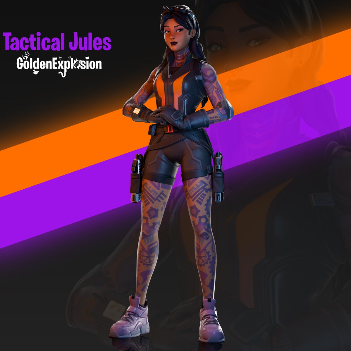 GoldenExpIosion's tweet photo. Sometimes the best defense is an overwhelming offense. ⚙️ #FortniteArt #FortniteConcept https://t.co/hju3Xk5Be6