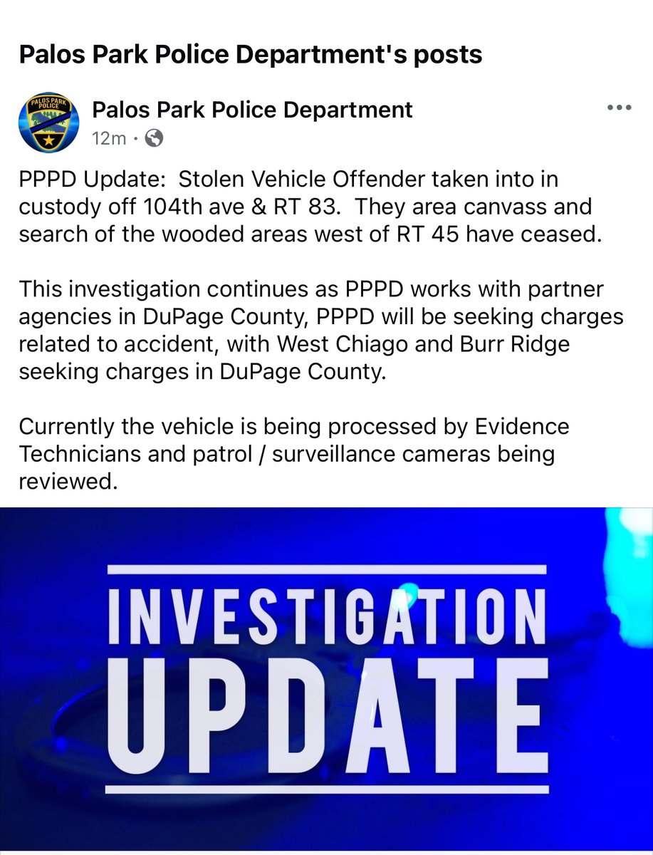 Update: offender taken into custody