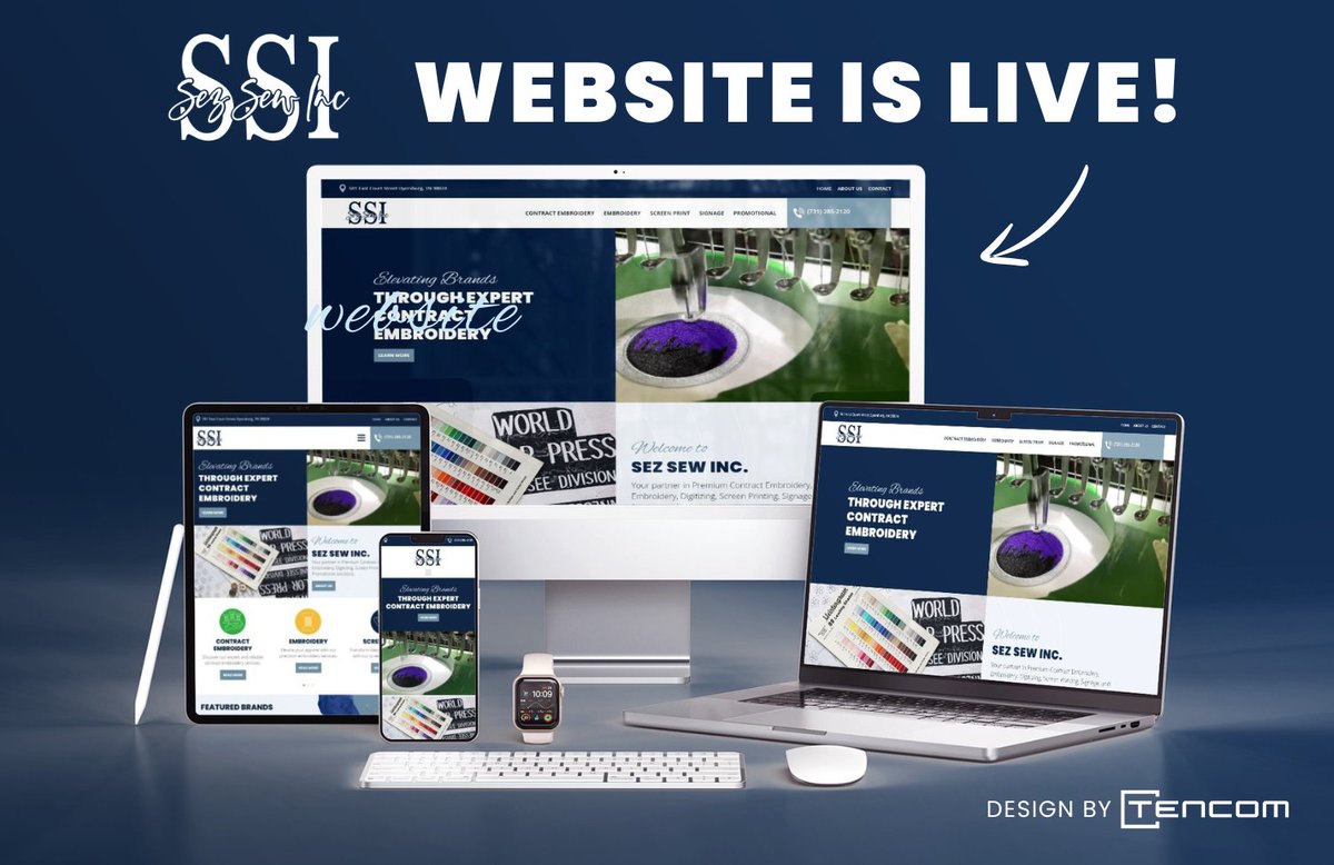 tencom's tweet photo. Check out our latest website that recently launched for Sez Sew, Inc. of Dyersburg, TN. Learn more about them at https://t.co/kF8n7MDIUh. https://t.co/PqJGem0fQ4