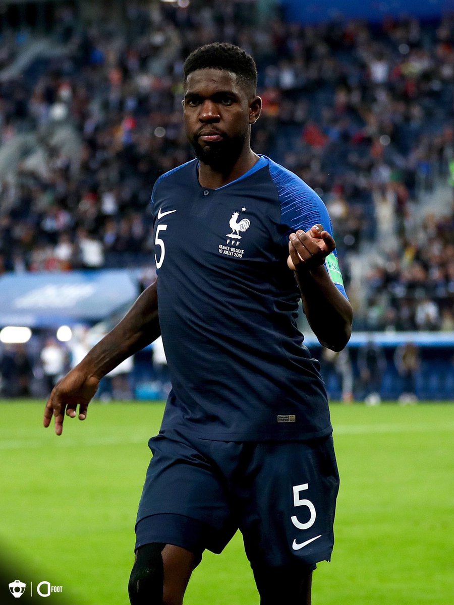 ActuFoot_'s tweet photo. Il y a 6 ans jour pour jour, Samuel Umtiti cassait la démarche... 🕺

Les Bleus (vainqueurs 1-0 face à la Belgique) se qualifiaient pour la finale du Mondial. https://t.co/cf6YmQ6Nyb