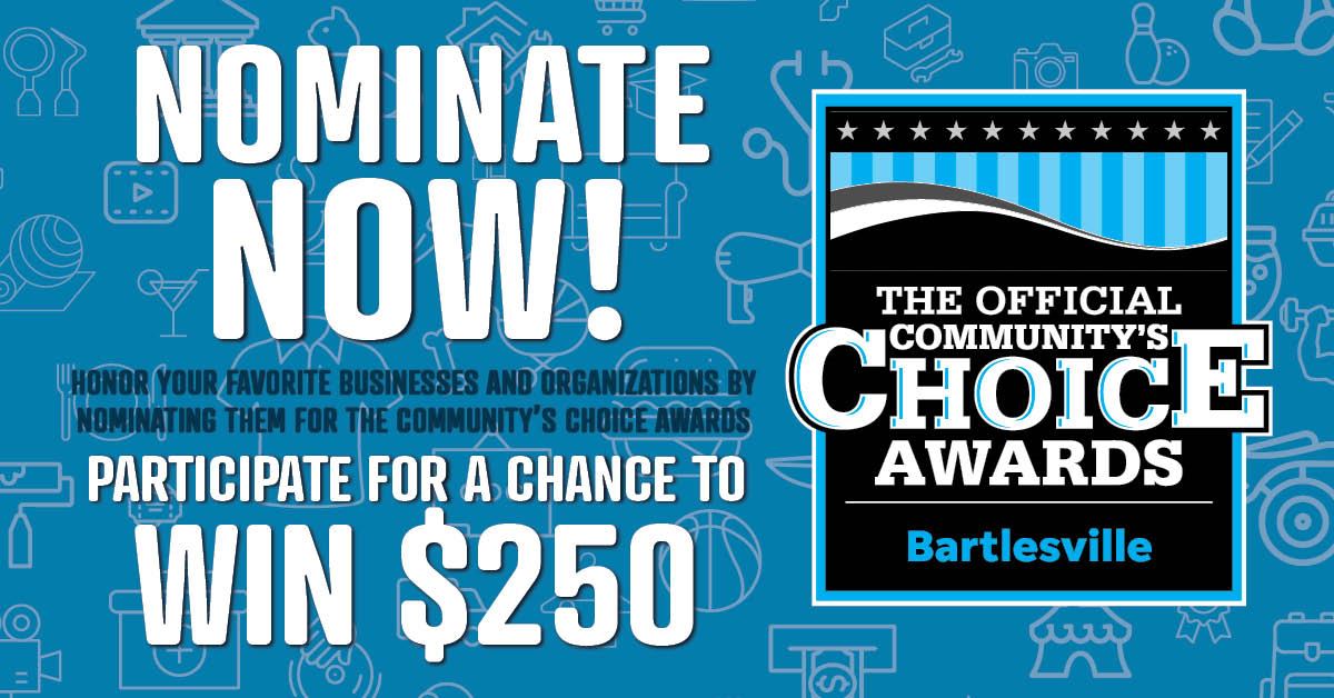 It's time for the 2024 Bartlesville Community's Choice Awards Nomination Ballot! 🤩

Has Tri County Tech made a difference in your life? If so, we'd love to have your nomination! The best part– it's easy! Just click the link below! 

Nominate here: bit.ly/4eTM4lU 

# ...