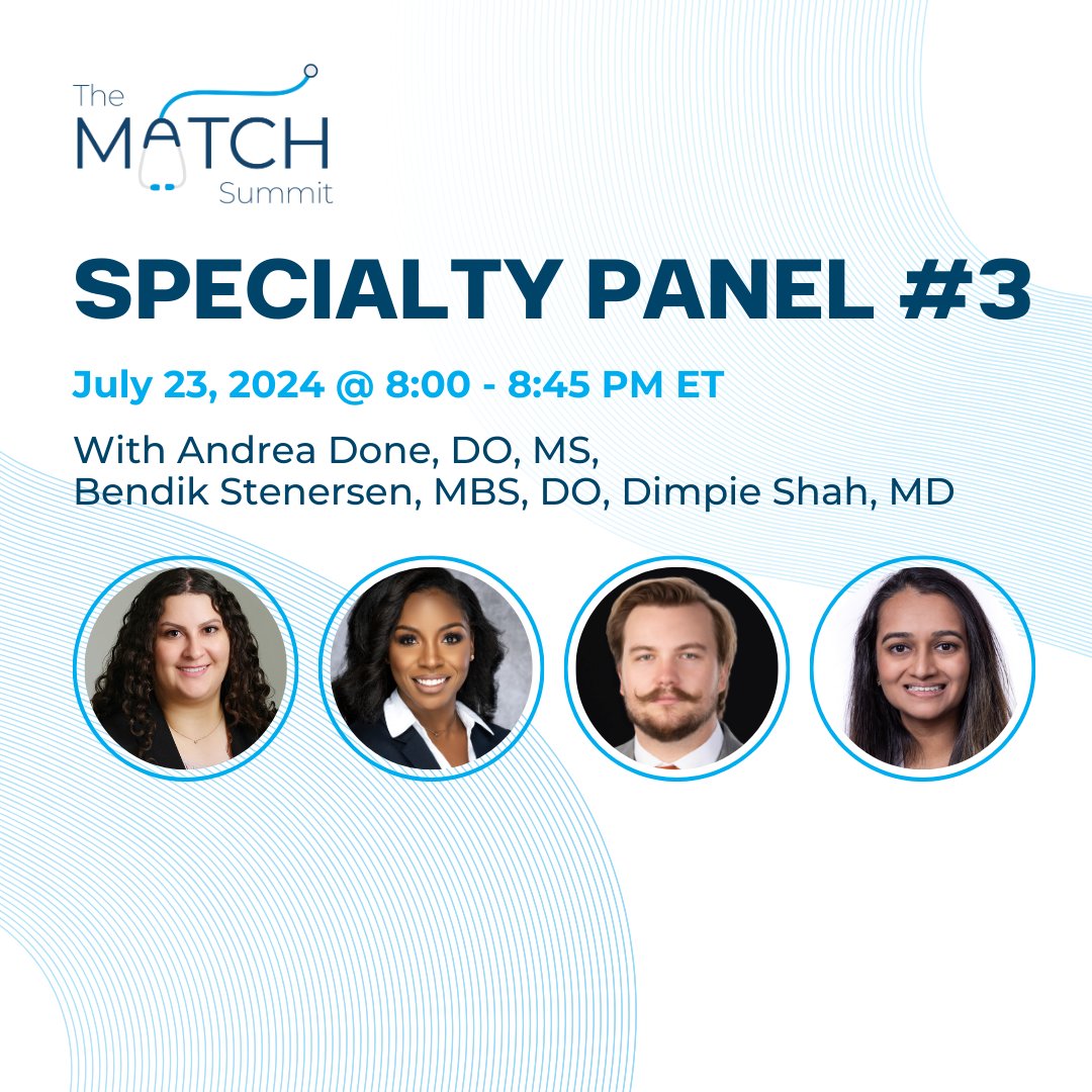 2025 Residency Match Summit 🩺

Event Day 1 | July 23, 2024

Swipe to see the program directors and residents who will be sharing their tips and insights!

Register today: bit.ly/inside-match-tw

#match #matchsummit #residency #healthcare #tipsandtricks #truelearn #medical