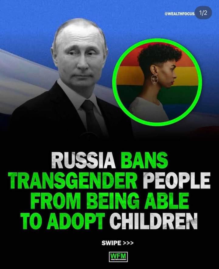 ChinasaNworu's tweet photo. DO YOU KNOW THAT THE RUSSIA PRESIDENT PUTIN:

1. Banned GMO Farming in all of Russia 

2. Banned GMO importation into Russia 

3. Banned LGBTQ+ propaganda and marriage in all of Russia 

4. Banned Transgender people from outside or anywhere inside Russia from adopting children 

5. Vowed that children will never face the mental torture of living with two male parents or two female parents a. k. a “parent 1” and “parent 2” as long as he is president of Russia. 

6. Declared that Christianity is the foundation of the Russian state. 

7. Uses presidential powers to promote and protect traditional family values and ideologies across Russia. 

8. Helped deliver 4 African countries from the shackles of France’s neocolonial enslavement, namely  - Mali, Niger, Burkina Faso, CAR. 

And they want you to hate this man ? Common my people , how can we do that ?
@real_IpobDOS @mfa_russia @mfaethiopia @PutinDirect @_AfricanUnion @EmbassyofRussia @Diplomat_APAC @AJEnglish @ChinaDaily @KremlinRussia_E @GUnderground_TV 
#FreeBiafra