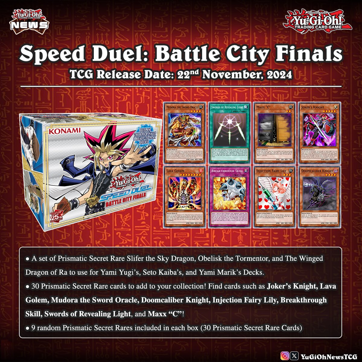 yugioh speed duel battle city finals card list 𝗦𝗽𝗲𝗲𝗱 𝗗𝘂𝗲𝗹❱ With KONAMI's official announcement of the end of the Speed  Duel line, they also revealed the final product “Speed Duel Battle City  Finals.