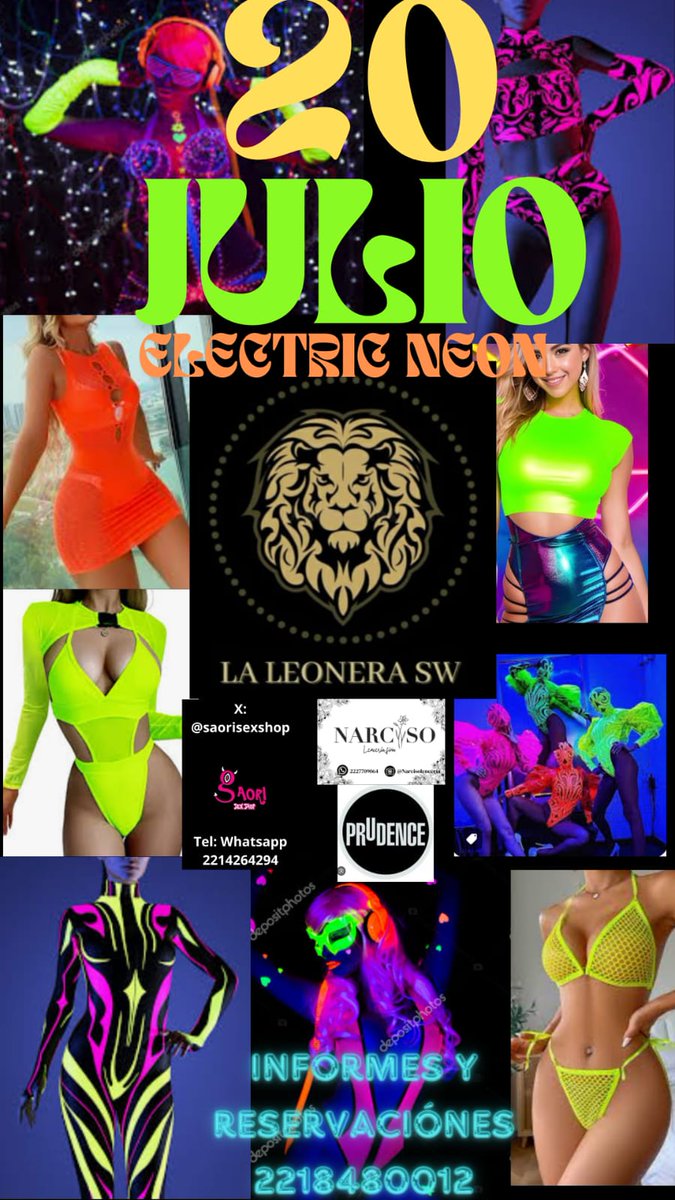 LeoneraSWPue's tweet photo. ELÉCTRIC NEON
Transparencias, Neon, Redes, Arnes
Body Paint, todo lo Loco, lo llamativo, lo fluorescente!!
Sábado 20 de Julio la gran Fiesta 🎉🥳
X: @LeoneraSWPue
F: La Leonera Sw
Wts: 2218480012
#ClubSwPuebla #LugaresSw #FiestasSw #EroticoSw #SensualSw #JuegosSw #fantasiaSw https://t.co/rrUN1uhuMf