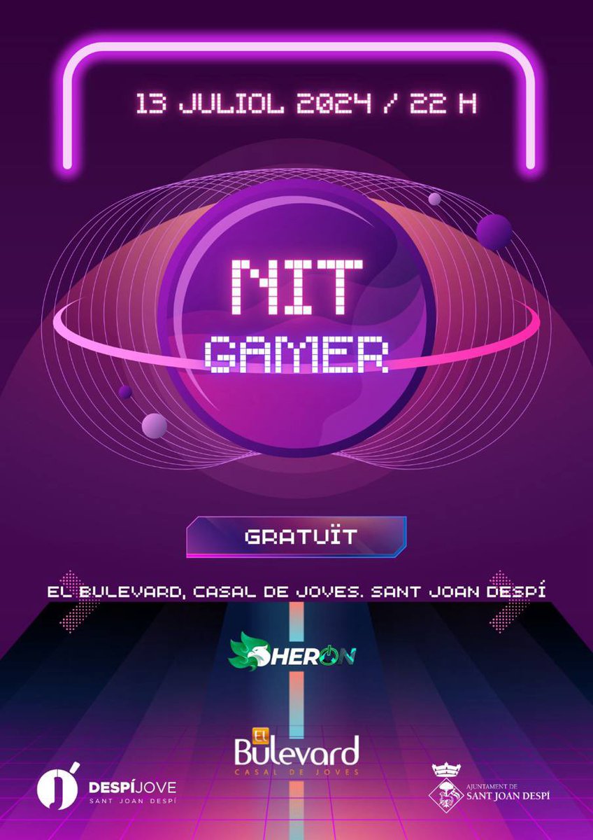 🎮 No et perdis la NIT GAMING! 🚀

📅 Dissabte, 13 de juliol
🕙 22:00 - 00:00
📍 Casal de Joves-El Bulevard, Sant Joan Despí

Gaudeix de fighting games i jocs de conducció amb cockpit. T'esperem per a una nit èpica! 🎉🔥

Inscriu-te aquí: despijove.cat/event/nit-game…
