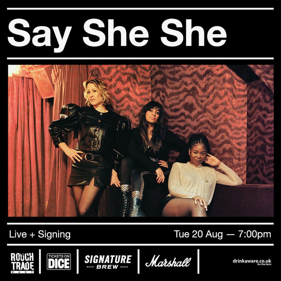Say She She (@saysheshe) on Twitter photo We’re coming to you London! 🇬🇧
🎙️🎶Stop by in-store <a href="/RoughTrade/">Rough Trade</a> East on Tuesday August 20th to sneak a live performance, grab a beer, have a chat with us, and get your signed 7" copy of 'I Believe In Miracles / C'est Si Bon'
See you there 🪩✨
tr.ee/UrMqDXl5ap We’re coming to you London! 🇬🇧
🎙️🎶Stop by in-store <a href="/RoughTrade/">Rough Trade</a> East on Tuesday August 20th to sneak a live performance, grab a beer, have a chat with us, and get your signed 7" copy of 'I Believe In Miracles / C'est Si Bon'
See you there 🪩✨
tr.ee/UrMqDXl5ap