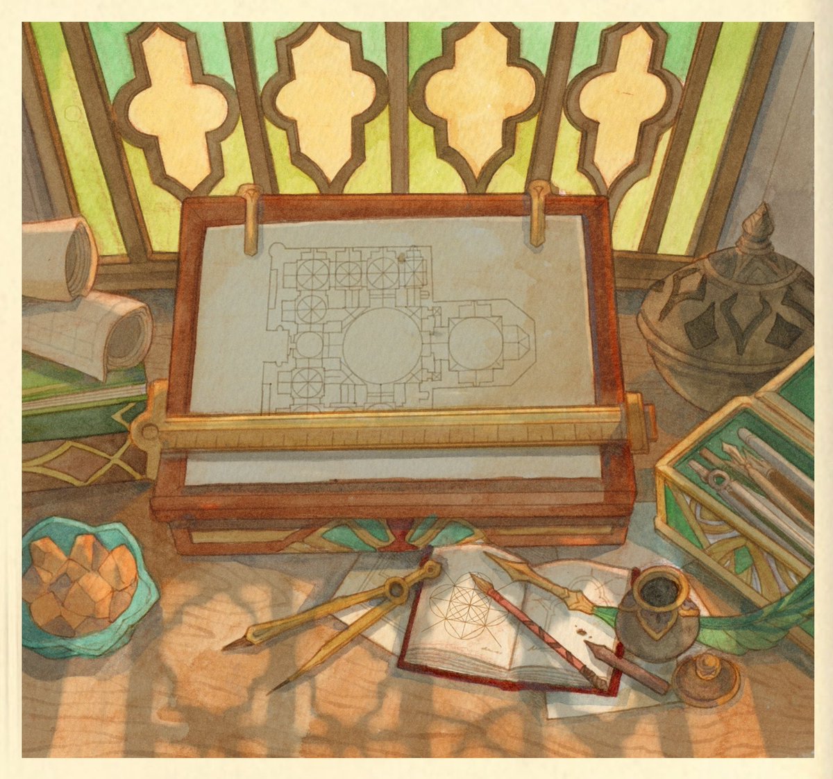 Cosmicmilktea's tweet image. 🏛️The Light of Kshahrewar’s Study 🏛️
#Kaveh #GenshinImpact 
#カーヴェ生誕祭2024 #原神