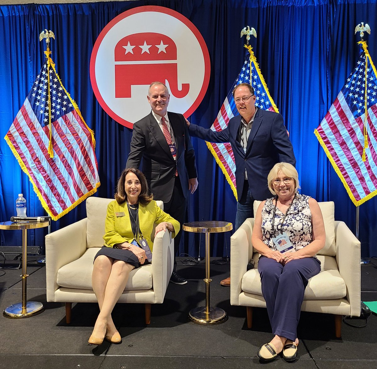 ILGOP's tweet photo. Team Illinois at the RNC Summer Meeting in Milwaukee. Are you excited about the @GOPconvention next week? 
#nationalcommitteeman #nationalcommitteewoman https://t.co/YHht3yYdHu