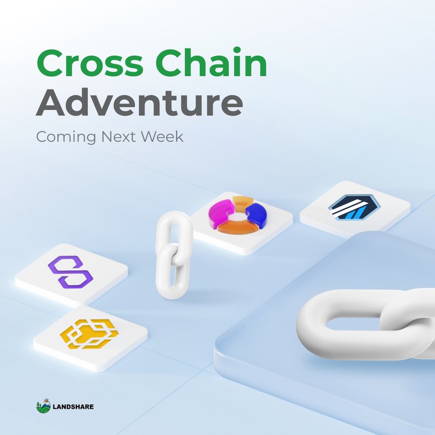 ⛓️ Cross Chain Adventure is Coming Next Week!

As the final item on our Q1-Q2 roadmap, we’re rolling out our cross-chain capabilities with an introductory event to promote using the bridge, staking, and $LAND token burn feature.

This exciting event will be divided into several