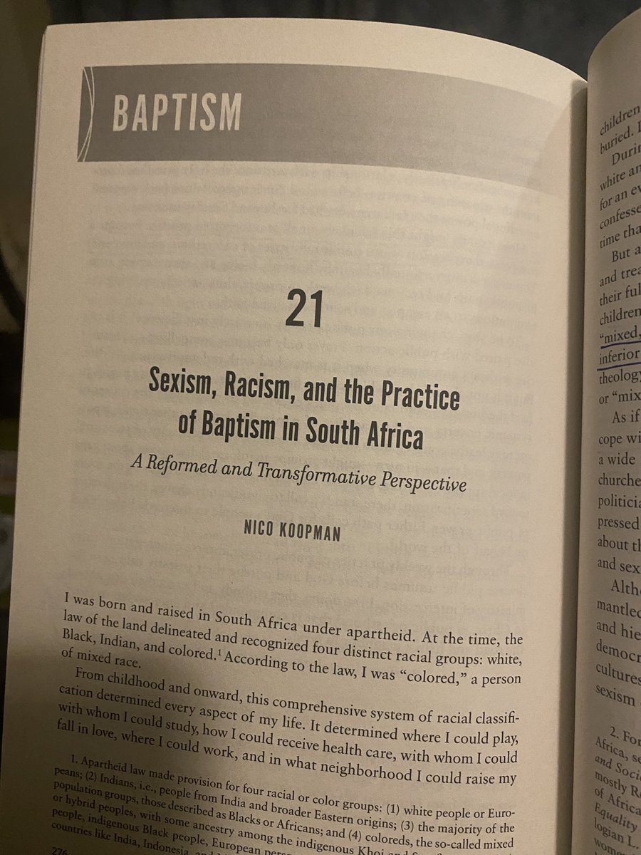 LondonHatch's tweet photo. I’ve been reading a chapter each evening, and this book has expanded my sense of how the distinctives of the Reformed faith impacts a variety of topics 

Tonight it was the connection between baptism and reconciliation  - never thoughtfully put those together before https://t.co/i79OKJvwtT