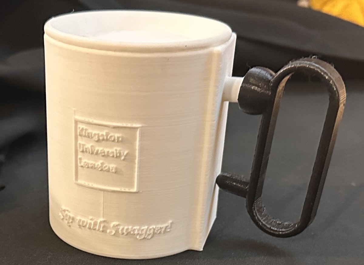 KingstonUni's tweet photo. Also unveiled were new prototypes, based off last year’s London and Jersey winners which were built by staff and students from #KingstonUni 🙌

The prototypes included the Anti-shake mug to help ill people drink and the Satio aranea which helps plant trees in the rainforest. https://t.co/3X472Lppgf