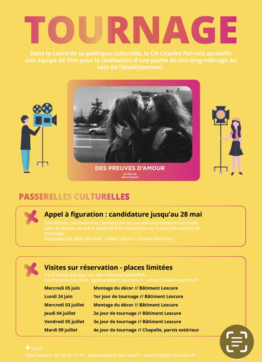 FoPerrens's tweet photo. ⁦@ch_perrens⁩ accueille l’équipe du film 
« Des preuves d’amour »d’Alice Douard réalisatrice originaire de Bordeaux pour le tournage d’une partie de son long métrage.
La parentalité dans un couple de femmes,les démarches et la manière d’aborder la venue de cet enfant. https://t.co/fNqTuSiCmo