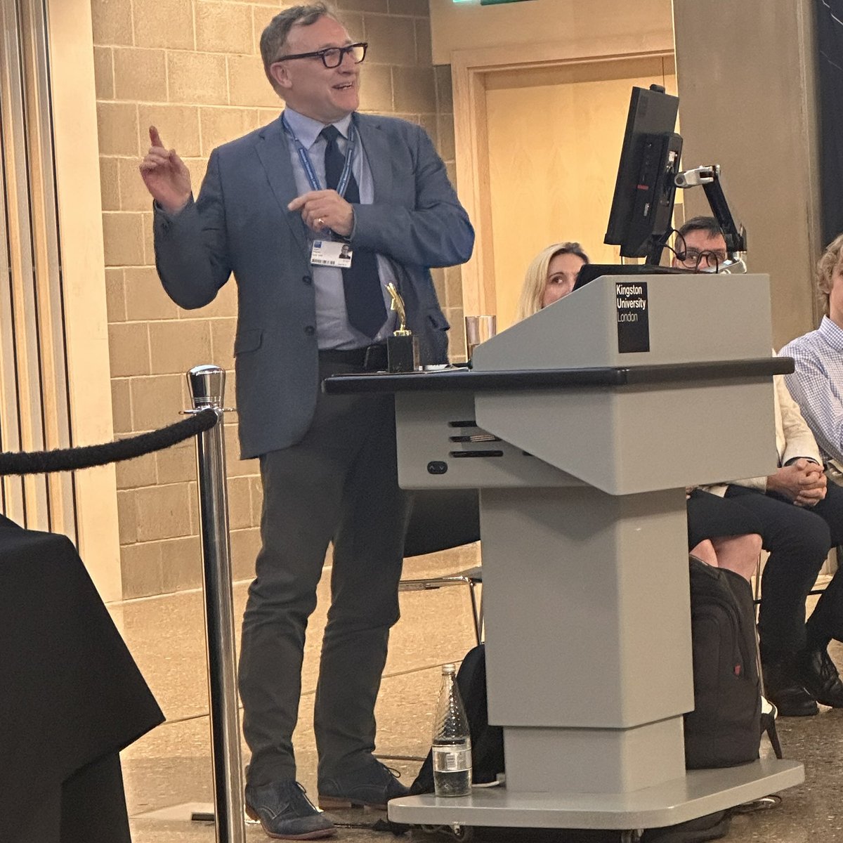 KingstonUni's tweet photo. Assistant Dean of @KingstonECE Damian Chapman presented the awards at the event. 🗣️“Celebrating innovation and creativity is so important. It’s always very special for #KingstonUni to host these awards.” https://t.co/wQr8l1qkqo