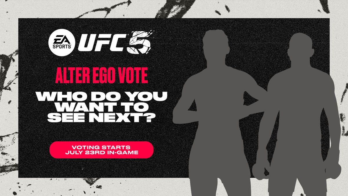 Introducing the 𝗙𝗜𝗥𝗦𝗧 Alter Ego Vote 👊🏆

𝗬𝗢𝗨 decide who comes to #UFC5 ➡️ x.ea.com/80647