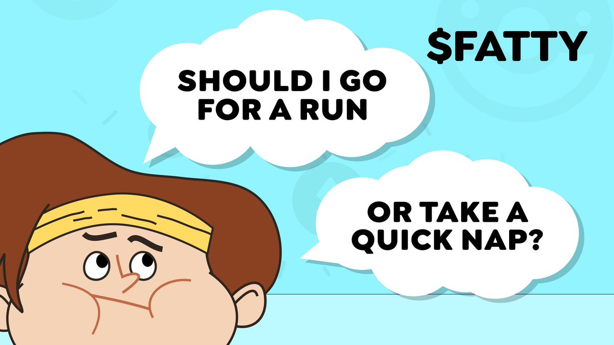 fatty_io's tweet photo. #FatBoy’s in a dilemma 🤔!

Should he go for a run to get those legs moving, or take a nice, cozy nap 🏃‍♂️💤?

What do you think he should do? Drop your suggestions in the comments and help him decide!

#FATTY $FATTY #FatBot #P2E #GameFi https://t.co/mAVhQC4pST