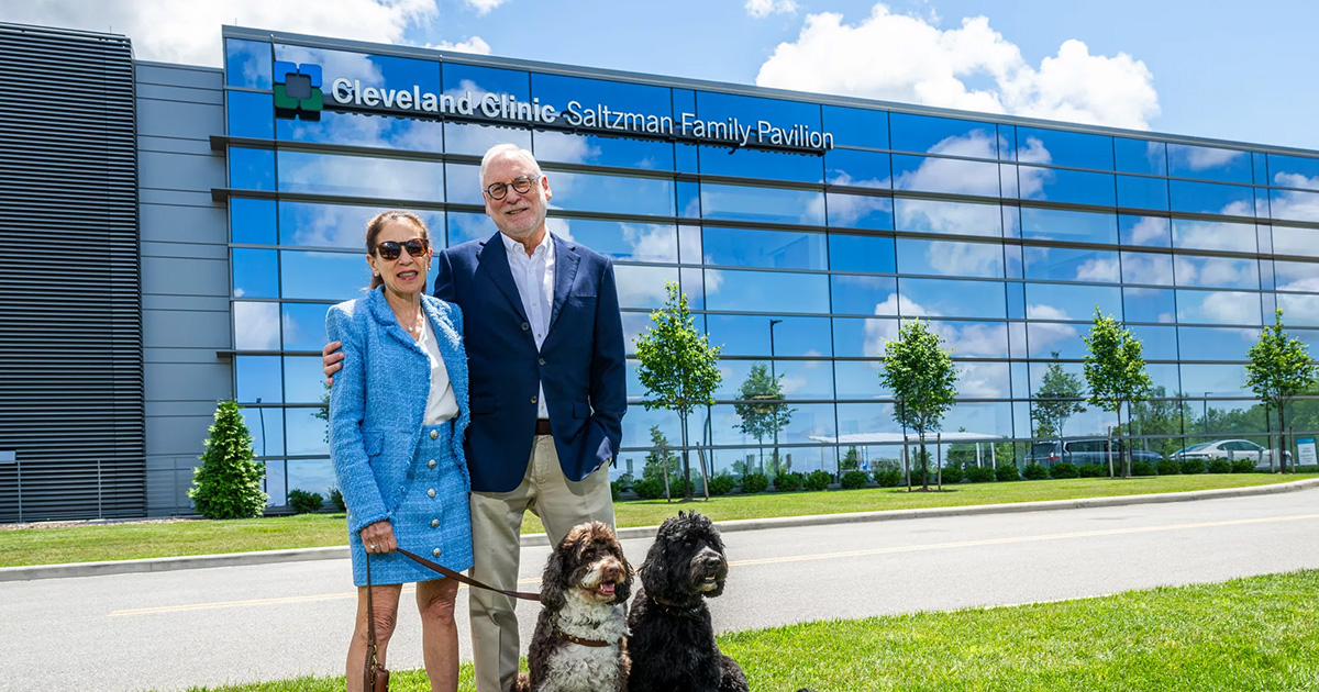 Mark and Shelly Saltzman made a leadership gift to establish the Lake County Community Health Accelerator Fund.
In recognition of their generosity, Cleveland Clinic Mentor Hospital Saltzman Family Pavilion will be named in their honor.
Read more: cle.clinic/3LhjPQA