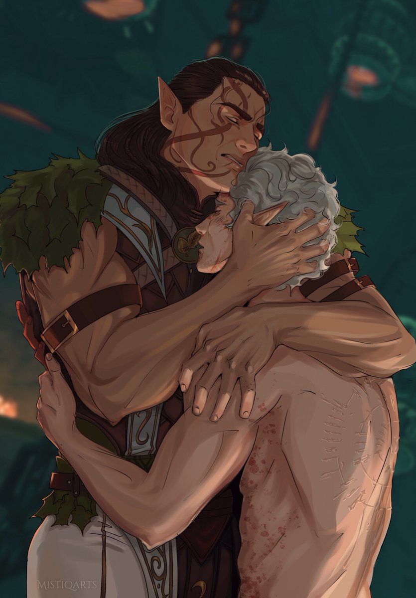 “Don’t let go…”
It has been a heavy week, and I needed a hug from Halsin as a self-soothing piece.